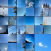 Collage of photos of the sky, from a project by PSU Core students.