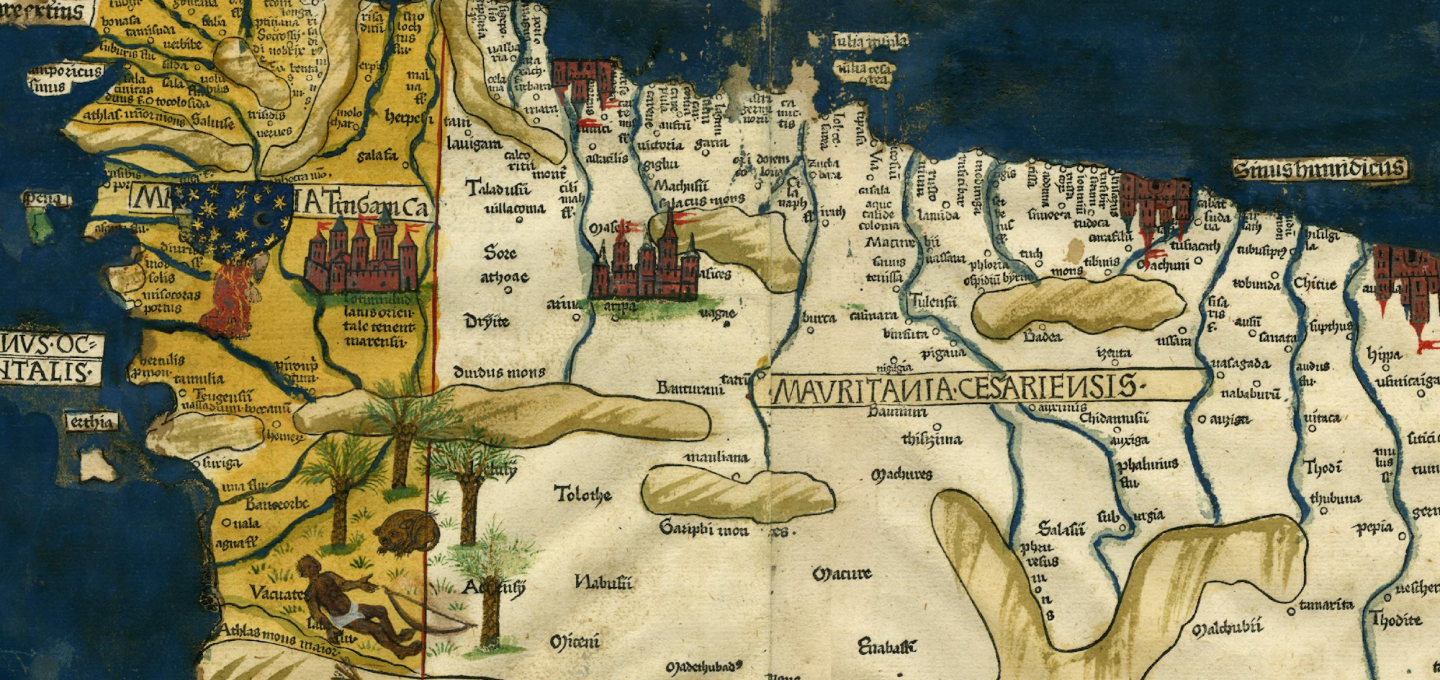 Antique map of North Africa