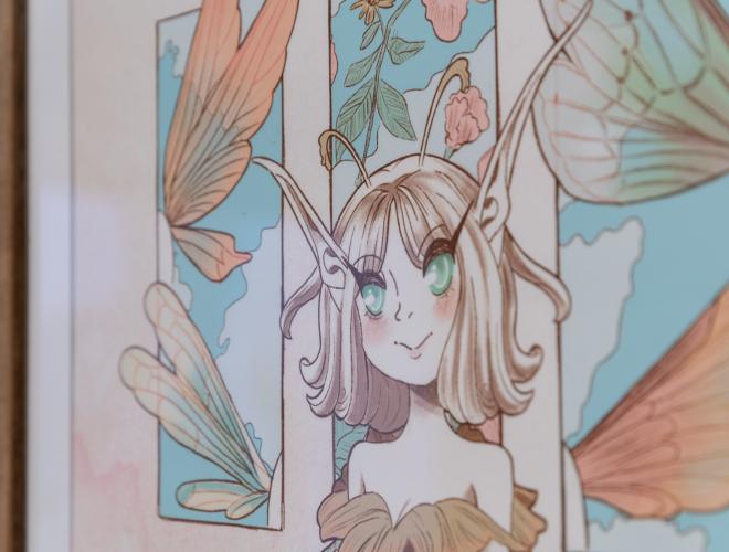 Illustration by Maria Wehdeking showing detail of a fairy.