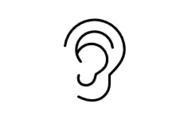 The outline of an ear
