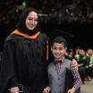 graduate with child