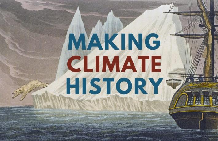 Making Climate History, arctic painting with diving polar bear