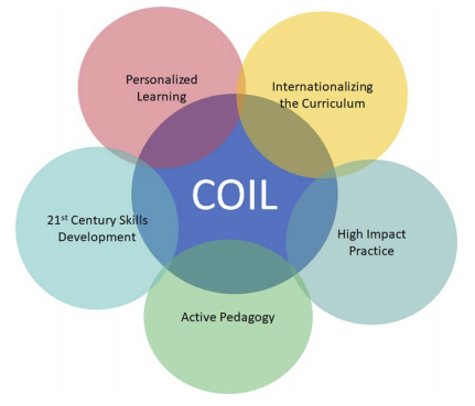 Diagram of COIL aspects of learning