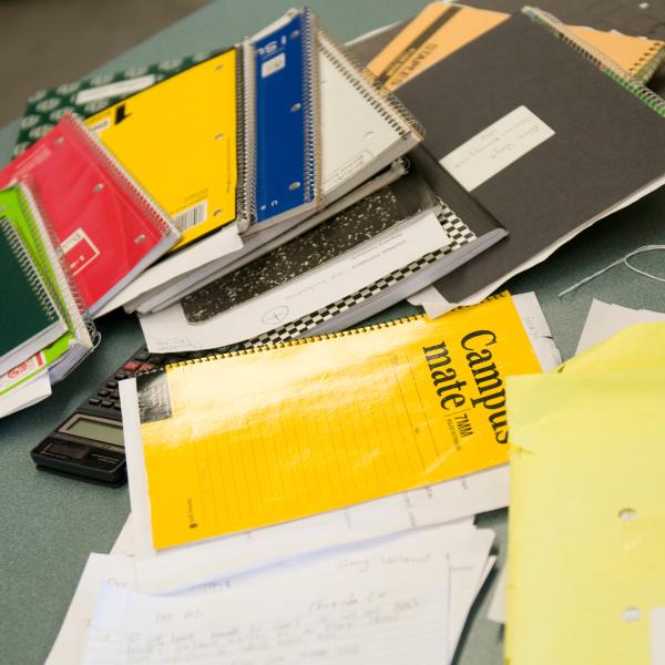 Pile of composition notebooks