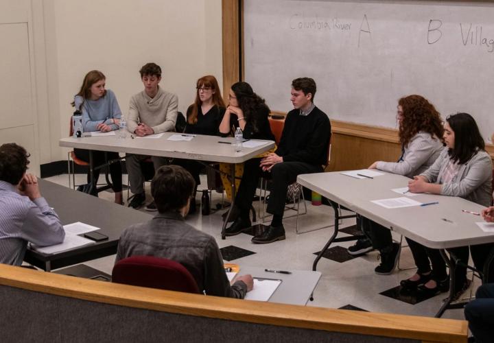 Teams of students competing in Oregon Ethics Bowl