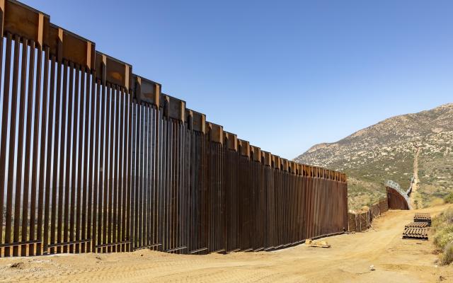 Border wall between U.S. and Mexico