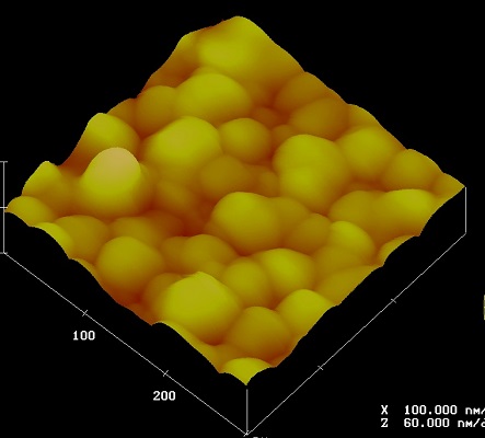 Microscopy of silver nanoparticle decorated mirrors