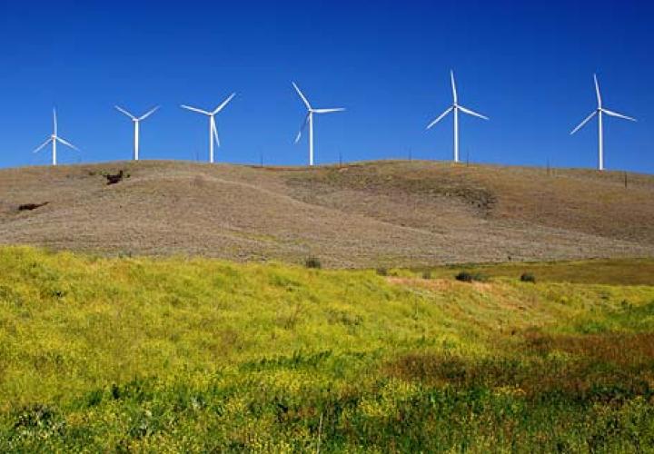 Wind turbines south of Union, Oregon