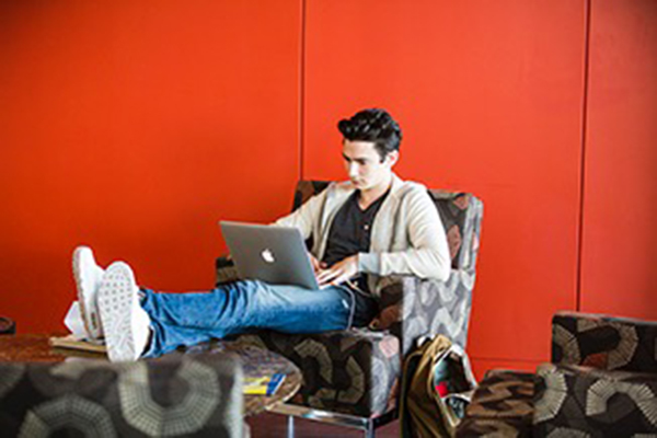 PSU online student studying