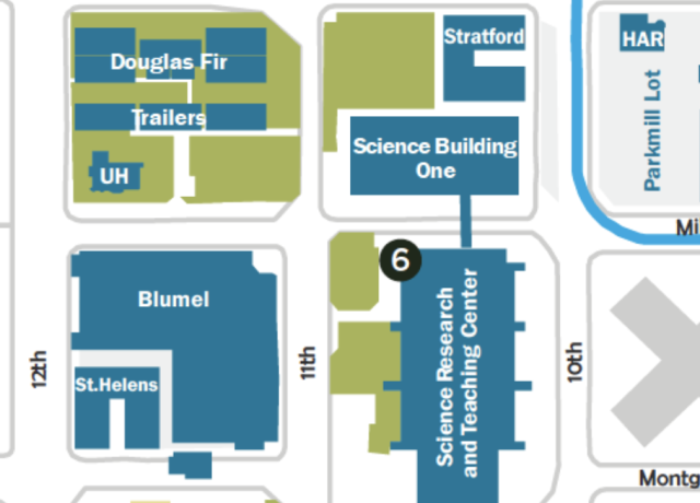 sw 11th on campus map 