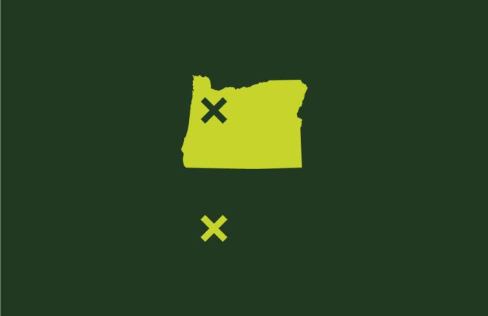 Graphic icon of Oregon