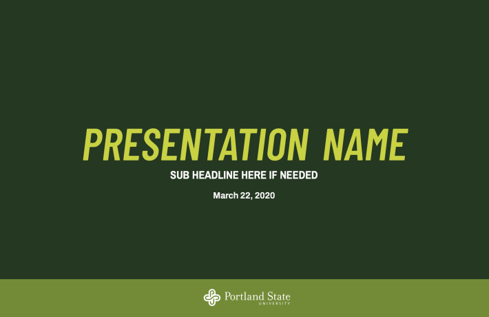 Example of a presentation template