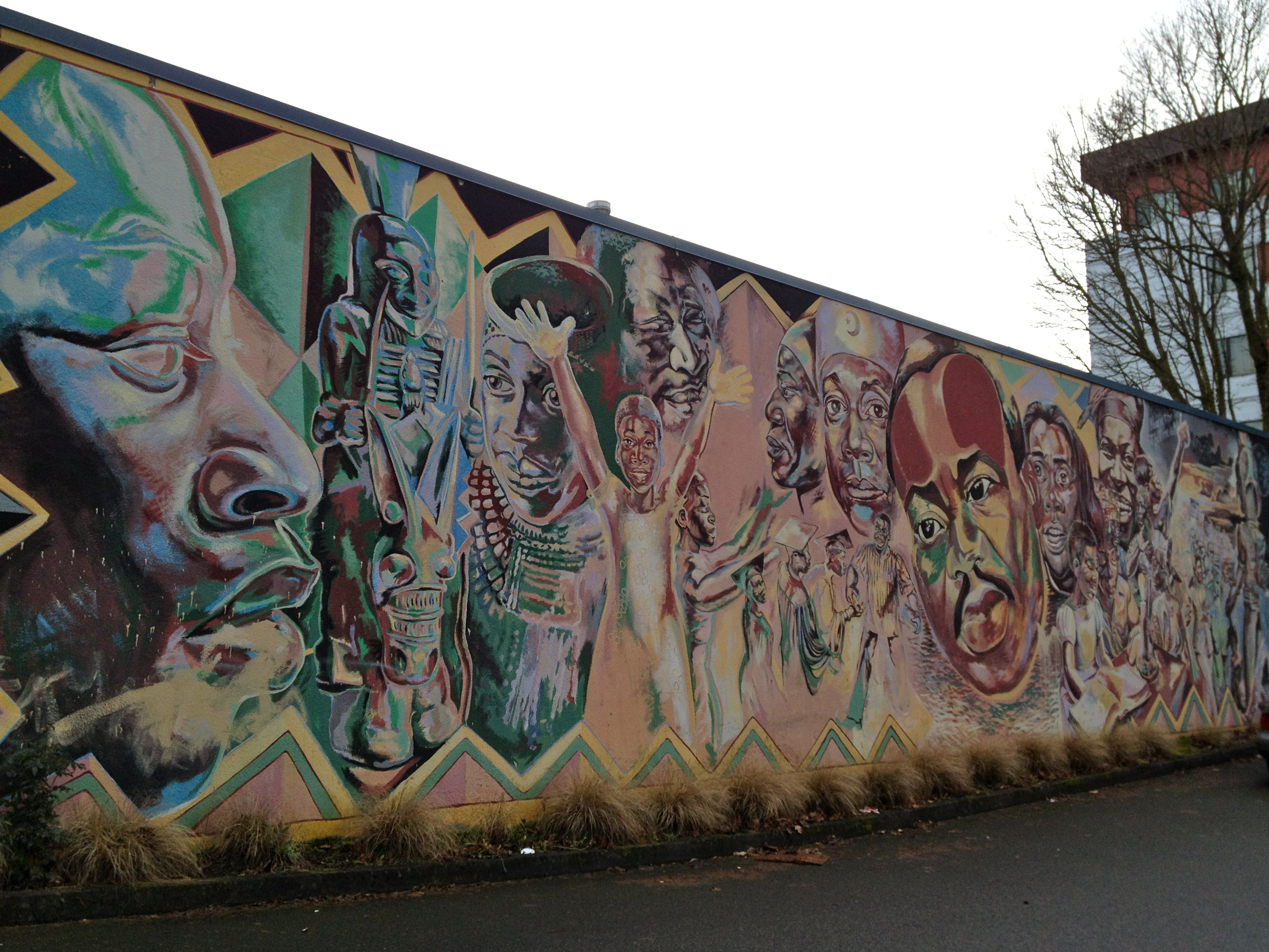 Photo of the King mural at MLK and Shaver in Portland, OR