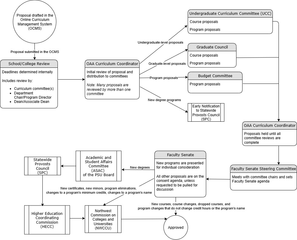 Flowchart of curricular review process