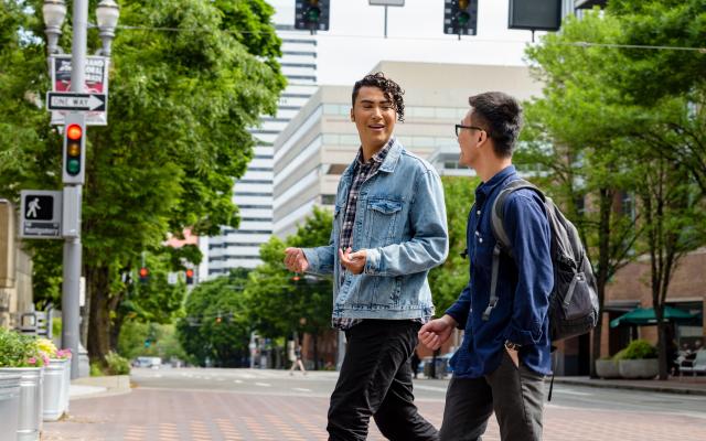 Students Walking