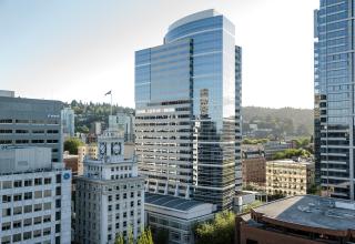 Portland skyline view.