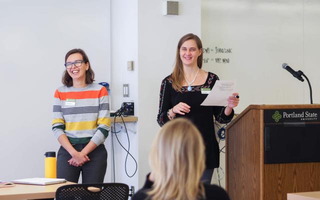 OAI staff teaching and working with faculty