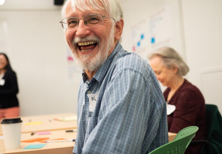 faculty laughing