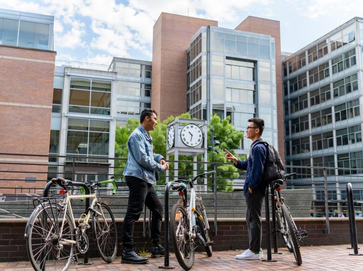 Students at the Urban Plaza