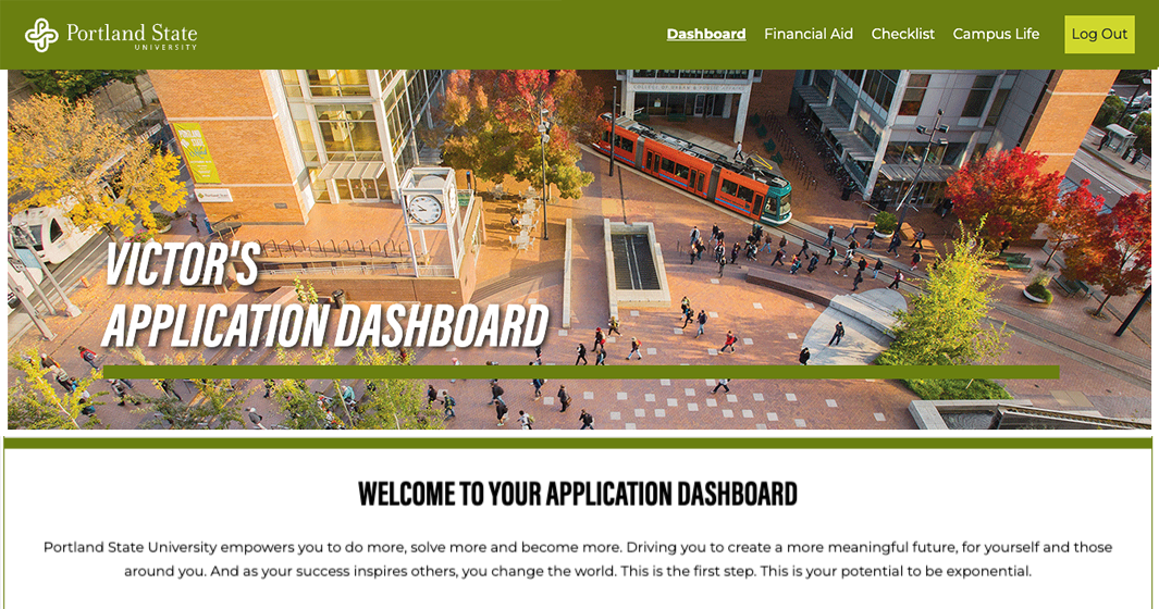 Application Dashboard image