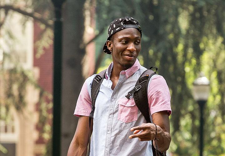 Student in the park blocks