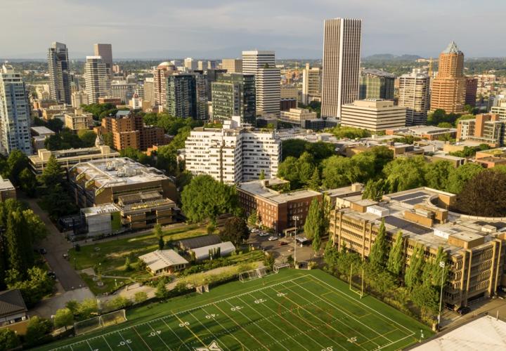 PSU shown within downtown Portland