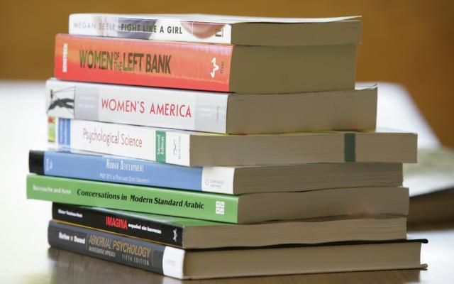 Photo of books to meet with Clara Martinez