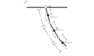 Stick model of quadruped hindlimb