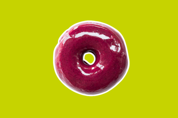 Blueberry bourbon basil donut.