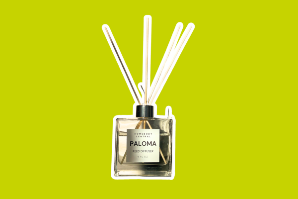 A room diffuser from Homebody Central with sticks in it.