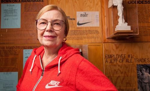 Carolyn Davidson, designer of the Nike swoosh