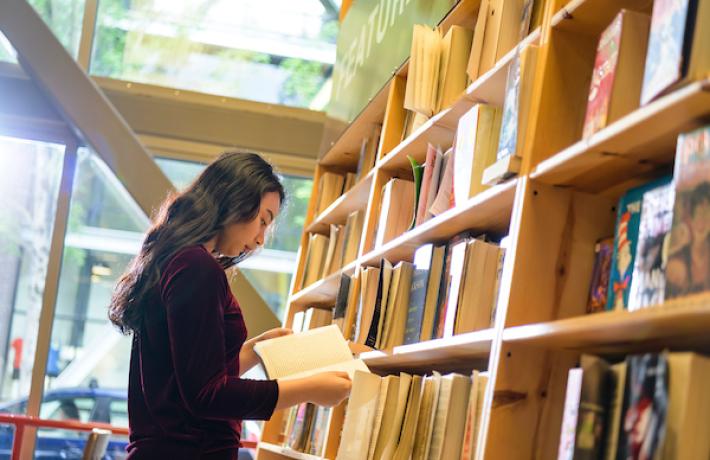 Girl reading a book