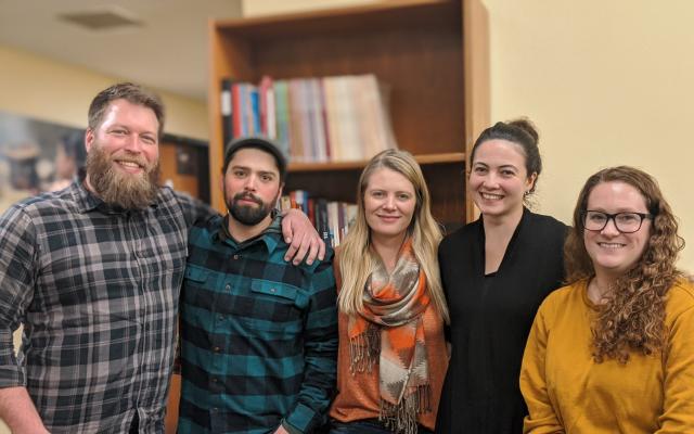 Graduate students posing for photo