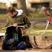 Student and bike