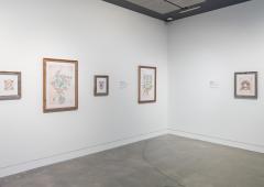 Installation view showing works by Maria Wehdeking