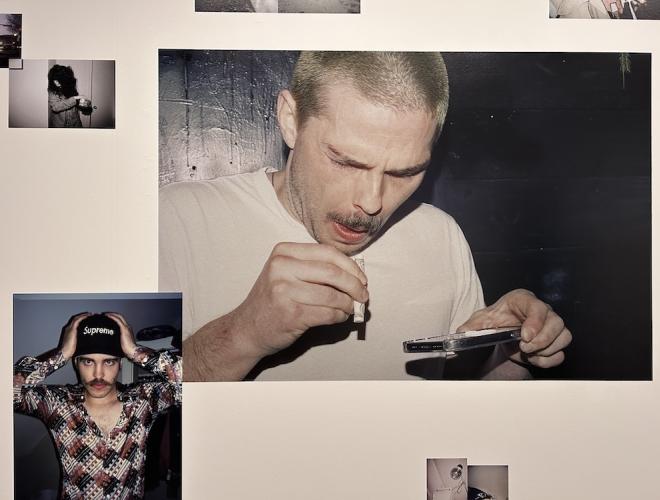 Photography by Savannah Noel featuring a man snorting cocaine.