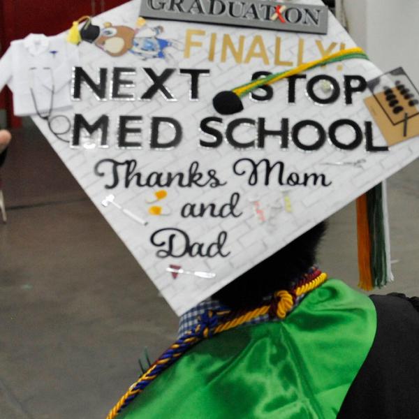 Close-up of grad cap