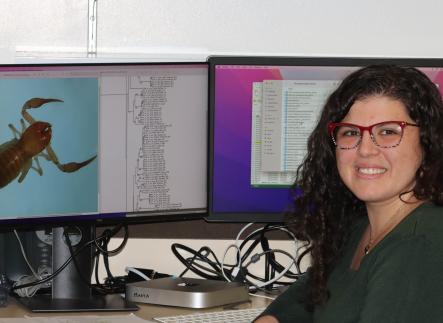 Amanda Cochran in the lab