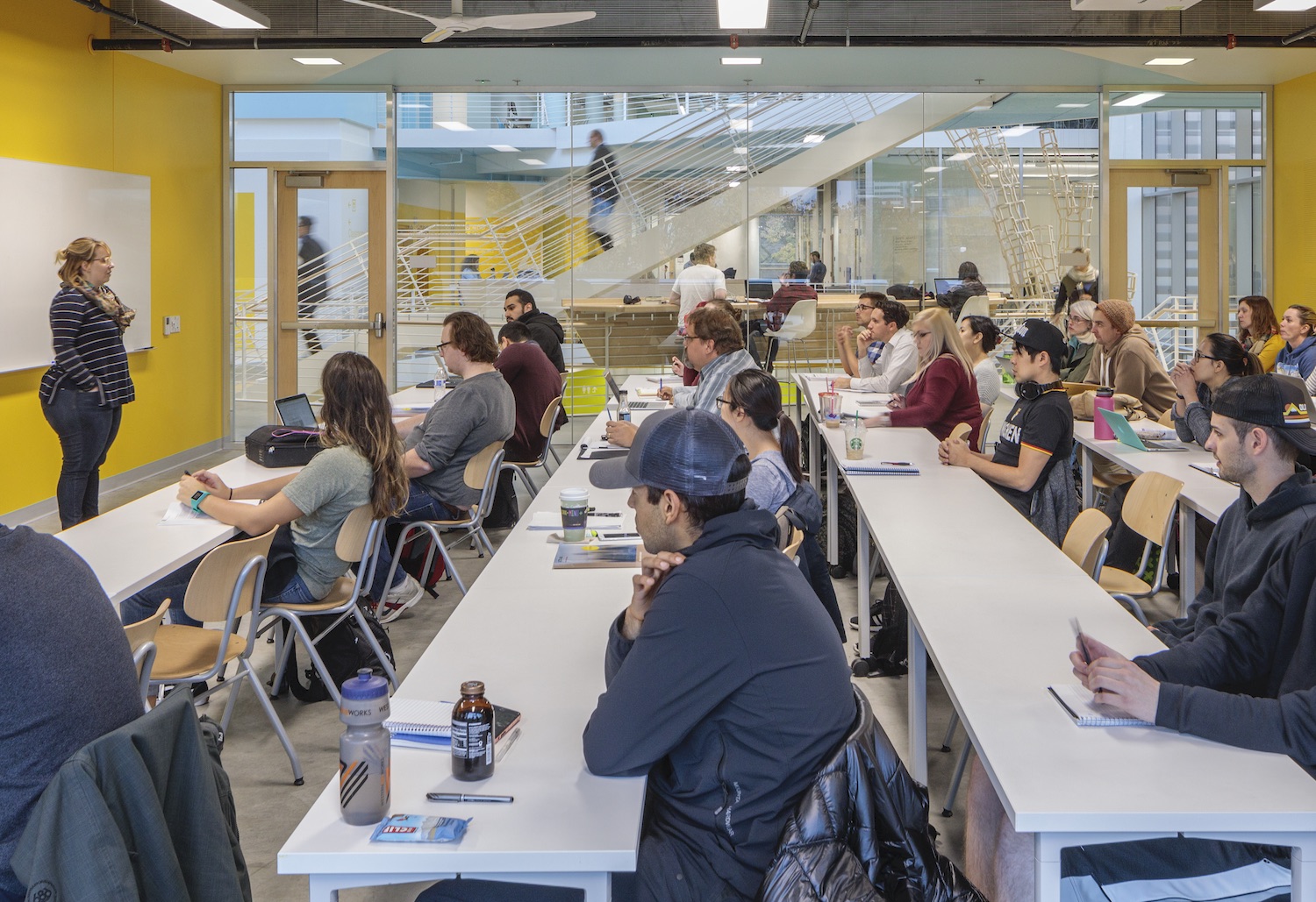 Business students in classroom