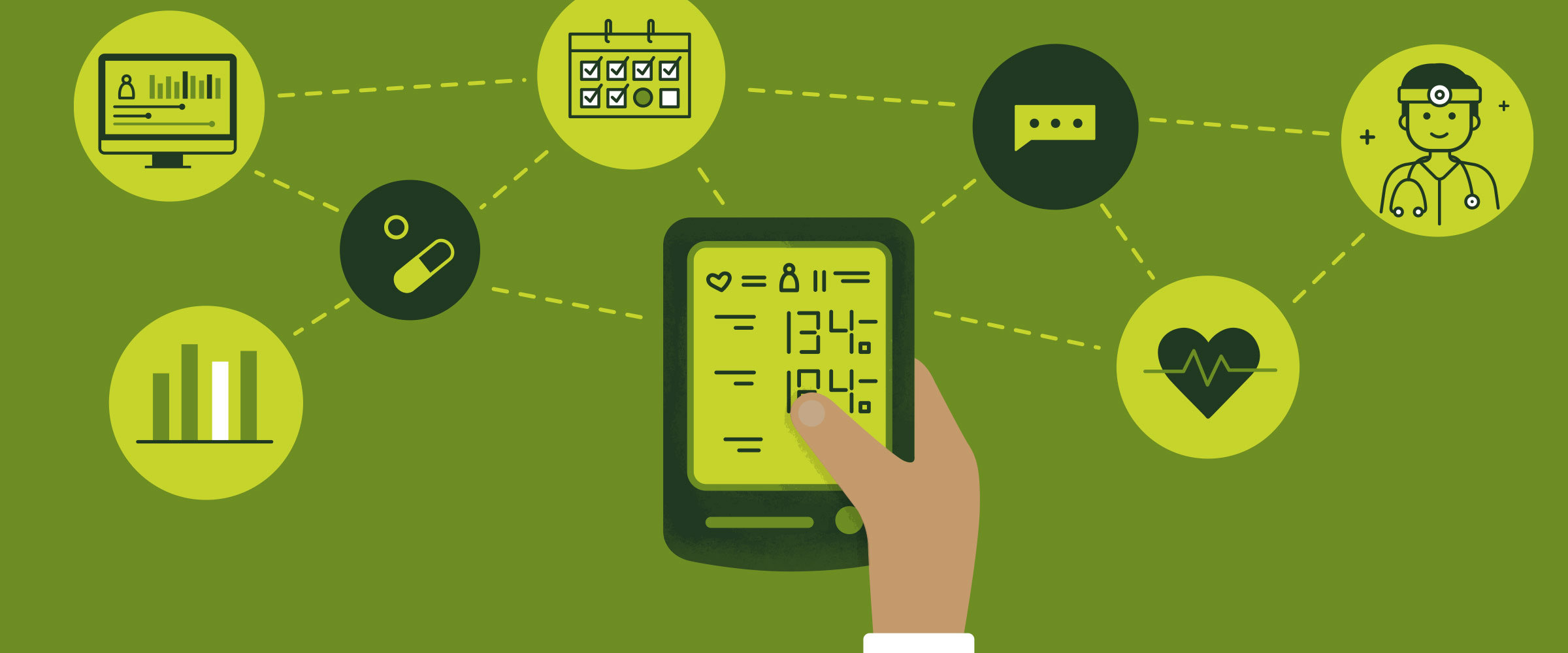 Remote patient monitoring illustration