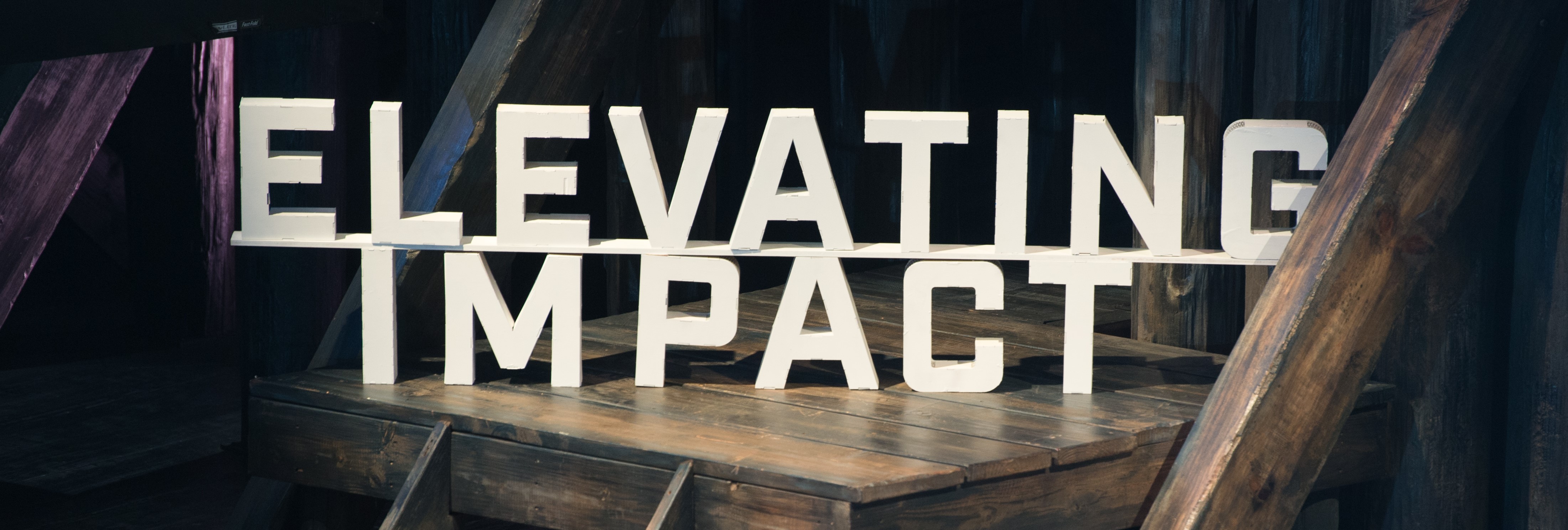 Elevating Impact 3D sign 