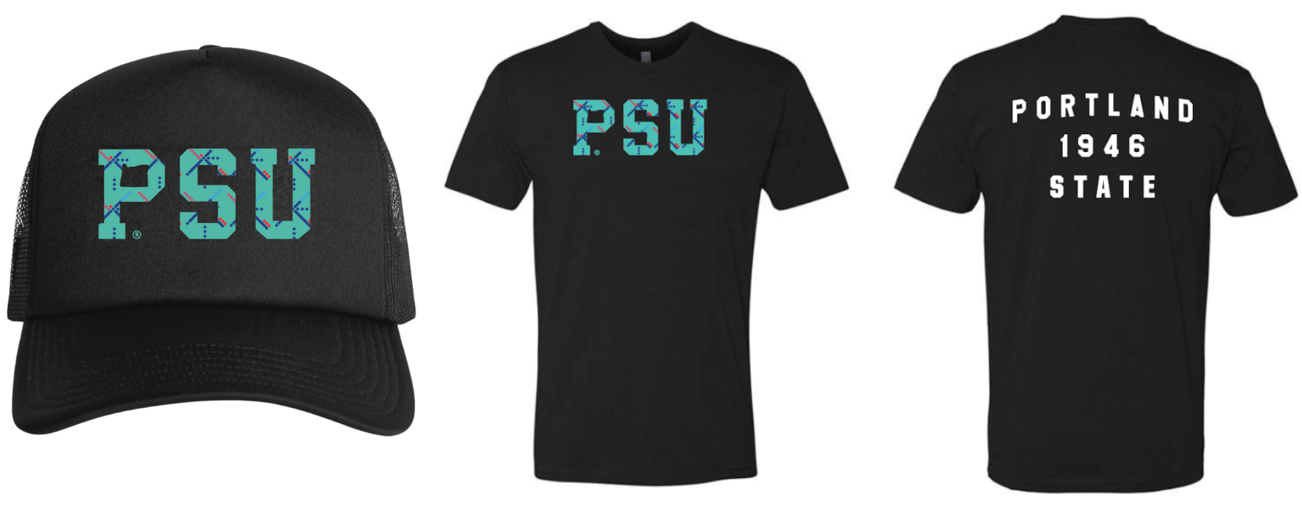 PDX x PSU hat and t-shirt