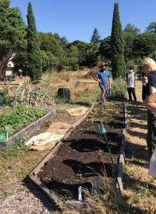 Students touring PSU Learning Garden