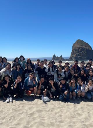 Group at Cannon Beach