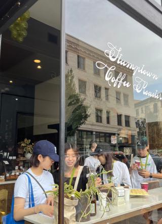 Students at Stumptown Coffee