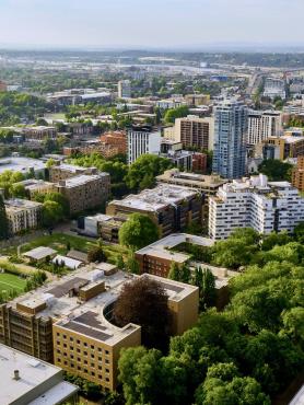 Birds eye view of Portland 