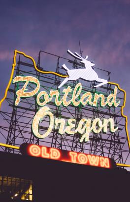 Iconic Old Town Portland Oregon Sign