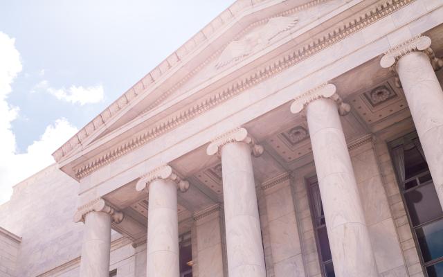 angled shot of a government building