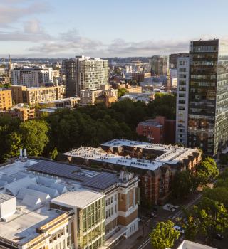 Downtown Portland Aerial View