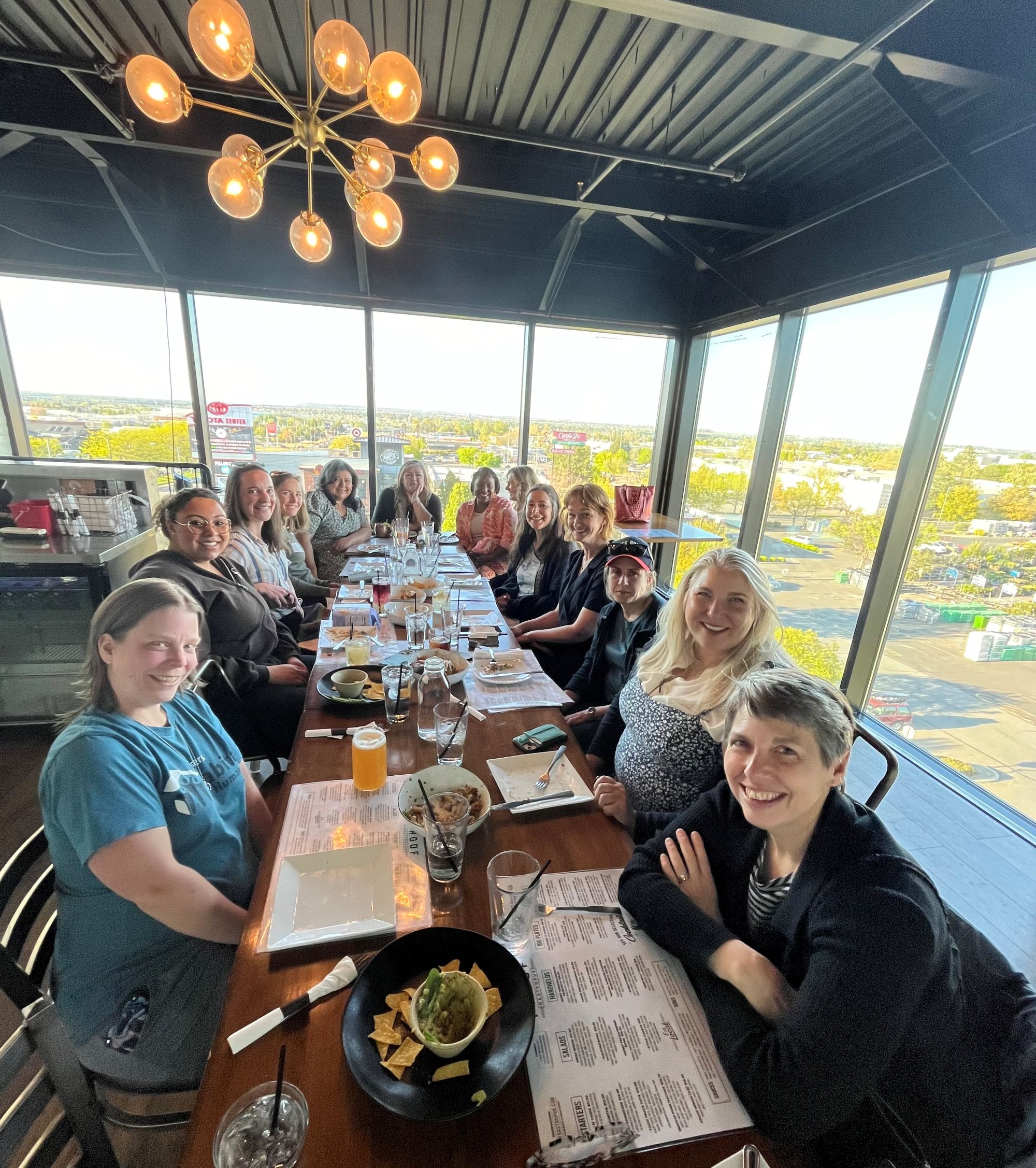 Cohort members sitting at table